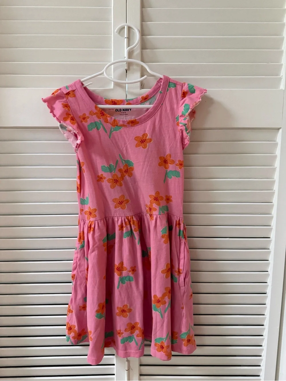 Pink & Burgundy Floral Girls Dresses